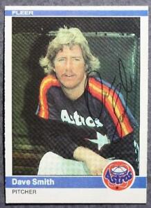 Houston Astros Star Dave Smith signed / autographed 1984 Fleer baseball card----