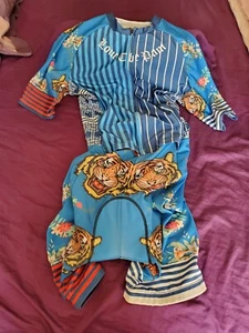 1pc Cycling Womens 2XL 100% Polyester Padded Seat. NOS/NWT Tiger Blue Flowers - Picture 1 of 5