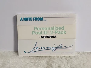 Stravina A Note From.. JENNIFER Personalized Post-It 2 Pack 80 Sheets Self-Stick - Picture 1 of 2