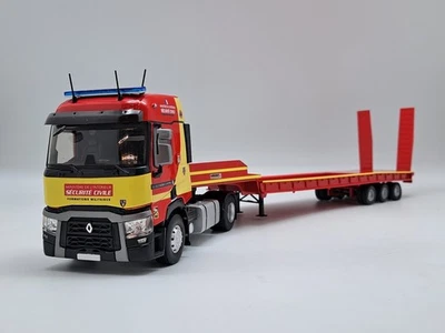 ELIGOR, Camion con carrello a 3 assi SECURITE CIVILE - RENAULT T460 4x2, 1/43... - Immagine 1 di 3