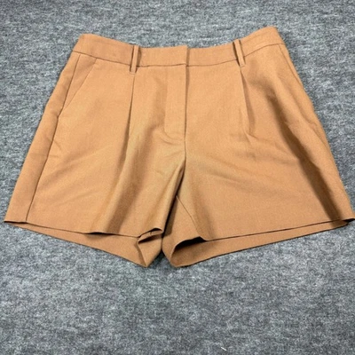 Pantalones cortos para mujer Nine West color camel plisados a medida talla 10 Foto 1 de 4