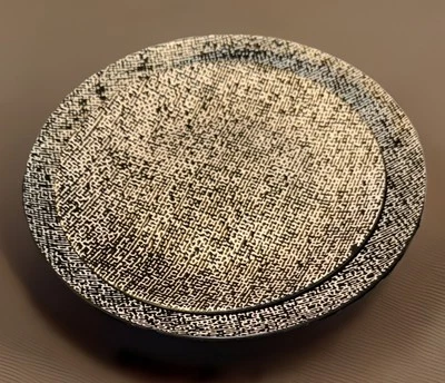 Piedra + Lain Gres Rústico ~ Juego de 8 Marrón/Negro ~ 4 Ensalada y 4 Platos de Cena Foto 1 de 4