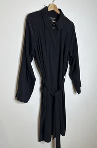 New The J Peterman Company Women’s Trench Coat Size L Black - Picture 1 of 7