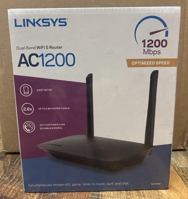 Linksys AC1200 Dual-Band WIFI 5 Router E5400 Black NEW FACTORY SEALED - Image 1 of 4