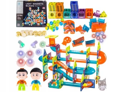 BEMI LEUCHTENDE MAGNETSTEINE KUGELBAHN FÜR KUGELN 292 TEILE KUGELKUGEL