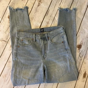 Jean denim GAP ourlet brut skinny femme 26 "True skinny" délavé léger - Photo 1/5