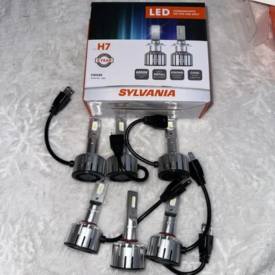 QTY 6 Sylvania H7 LED Power Sports/Fog Headlight 6 Bulbs. No Mounting Brackets - Image 1 of 4