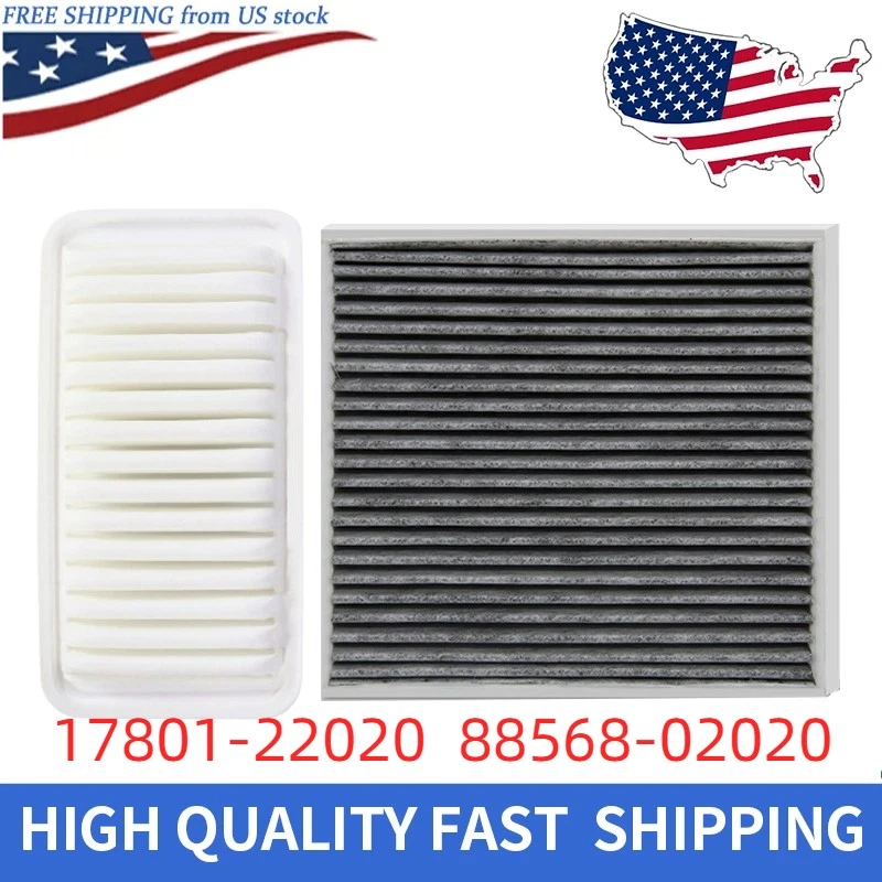 Engine and Cabin Air Filter Kit for Toyota Corolla 2002-2008 Matrix 03-08 1.8L - Image 1 of 1
