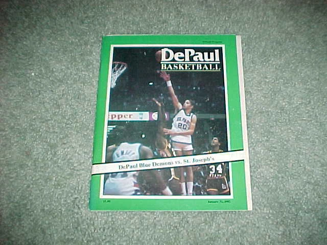 1983 St. Joseph's  v DePaul Blue Demons Basketball Program 1/31 - Image 1 of 1