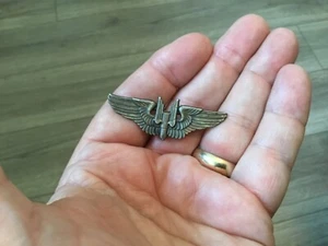 WWII US Air Force Aerial Gunner 2" argento sterling spilla ali, wow, vale la pena dare un'occhiata! - Foto 1 di 6