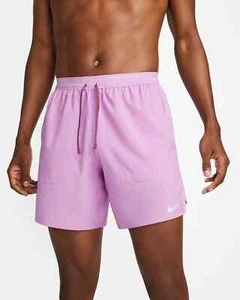 Nike Men's Dri-FIT Stride 7" Unlined Rush Fuchsia Running Shorts DM4741-532 M - Picture 1 of 6