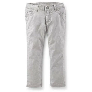 Carter's Girls Holiday Gray Silver Sparkle Pocket Twill Skinny Pants Jeans 5T 5 - Picture 1 of 3