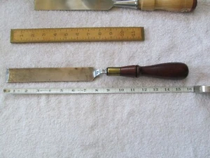 Gubia de corte ""plana"" cuello bifurcado"" Mathieson (Glascow) 1 1/4"" - 15 3/4"" OAL - Imagen 1 de 12