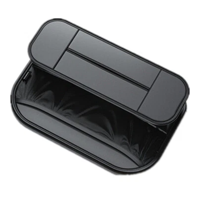 Car Storage Box Seat Back Backseat Organizer Drink Cup Holder Parts PU Leather - Image 1 of 4