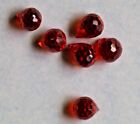 6 X Top Drilled Multi Facetted Cubic Zirconia Teardrop Beads 6.5mm X 6mm Colors!