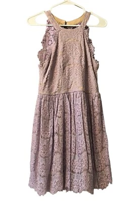 Francesca’s Purple Lined Lace Dress Size Medium Beach Formal Wedding Guest Party - Image 1 of 4
