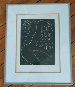 Henri Matisse Musse Du Louvre Chalcographie Embossed Stamp Framed - Picture 1 of 4