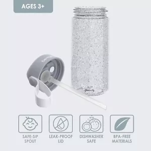 Borraccia per bambini Bentgo - design glitter, a prova di perdite, durevole Tritan 15 oz tazza - Foto 1 di 5