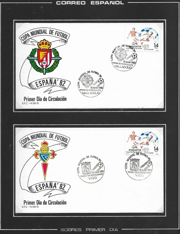 Mundial Futbol España 82 Sobres 1º Día Valladolid Vigo año 1982 (ER-440) - Imagen 1 de 1