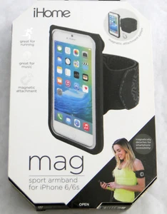 iHome Mag funda deportiva para iHome 6/6s, sistema de conexión magnética, negra y gris - Imagen 1 de 2