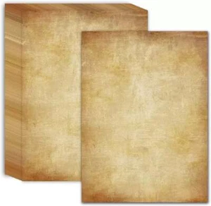 60 PCS Old Fashioned Faux Parchment Paper Aged Paper Antique Looking 8.5 x 11 - Picture 1 of 3