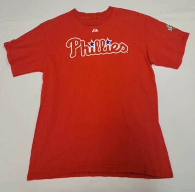 Philadelphia Phillies Men Shirt XLarge Ryan Howard  Majestic World Series 315 - Image 1 of 4
