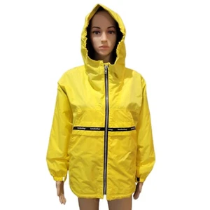 London Fog Yellow Hooded Zip Up Jacket NWOT Large 14 16 Girls - Picture 1 of 8
