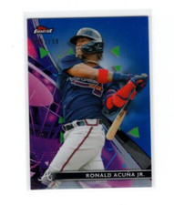 2021 Topps Finest #62 Blue Refractor Ronald Acuna Jr. 096/150