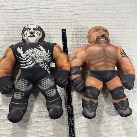 Vintage Bashin Brawler Bill Goldberg Plush Doll Talking NON WORKING Set 2 WWE Cover