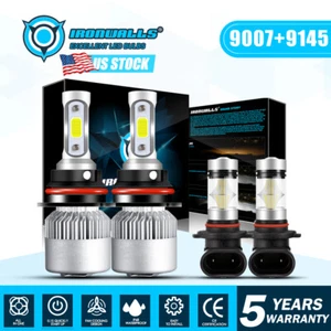 9007+9145 LED Headlight Hi/Lo Fog Lights for Ford F-250 F-350 Super Duty 2001-04 - Picture 1 of 12