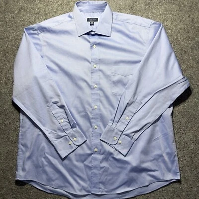 Camisa de vestir Club Room Performance para hombre 17,5 34/35 azul manga larga abotonada Foto 1 de 4