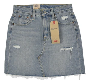 Levi's High Rise Women's Size 2 Deconstructed Denim Skirt W26 New With Tags - Picture 1 of 12
