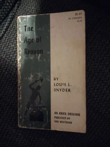 The Age Of Reason pb Louis L. Snyder 1955 Van Nostrand ID:78881 - Foto 1 di 5