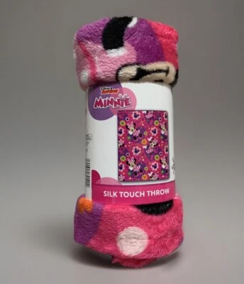 NUEVO Disney Minnie Mouse FLOWER FEST Niñas Rosa Seda Tacto Manta 40 x 50 Foto 1 de 4