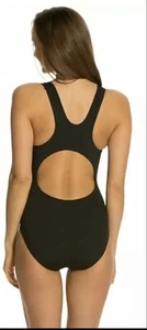 NWT Dolfin Women's Solid Black One Piece Swimsuit Bathing Suit XS-XXL 4N10SLD - Picture 1 of 6