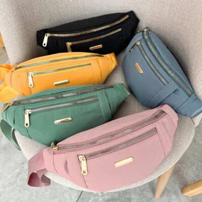 Mujer Cintura Riñonera Cinturón Bolsa Impermeable Teléfono Móvil Bolso Cartera EE. UU. Foto 1 de 4