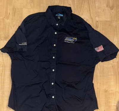 Kansas Speedway Pit Tour Club Women Blue Shirt Short Sleeve Button Down 2XL 🔥 - Image 1 of 4