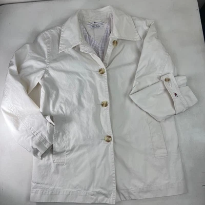 Chaqueta vintage Tommy Hilfiger blanca de algodón con botones para mujer mediana informal Foto 1 de 4