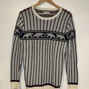 LL BEAN SIGNATURE Oso Polar Lana Merino Suéter Para Hombres L Navidad Vacaciones Invierno - Imagen 1 de 15