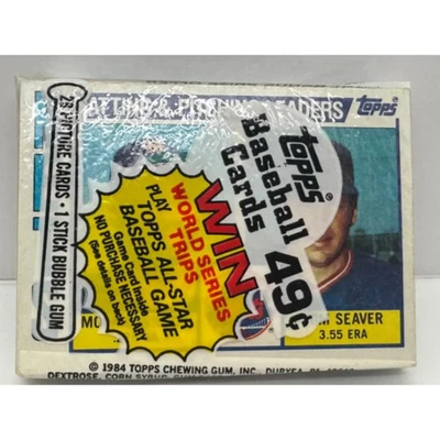 1984 Topps Baseball Cello Pack Tom Seaver Front Cecil Cooper Back Sealed HOF  De - Image 1 of 2
