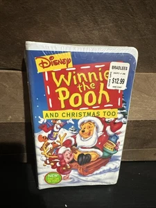 Disney’s Winnie the Pooh & Christmas Too VHS 1997 Video Tape Clamshell Vintage Santa - Bild 1 von 2