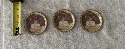 COCA-COLA SET 3 COASTERS LADY 75TH ANNIVERSARY EXCELLENT CONDITION  - Image 1 of 3