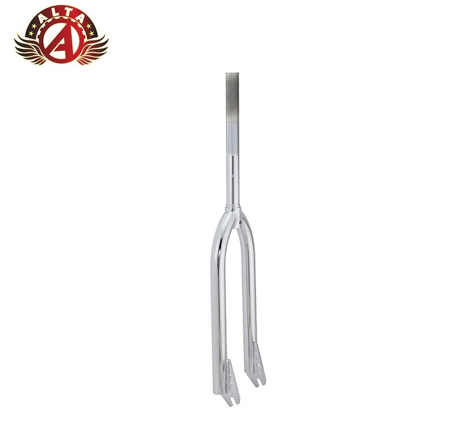 ALTA 24" Chrome Beach Cruiser Fork – 1" Threaded, Caliper-Ready, 3/8" Dropouts. - Image 1 of 1