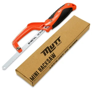 Mutt Tools 10” Mini Hacksaw for Metal – Small Hacksaw for Metal Cutting with ... - Picture 1 of 7