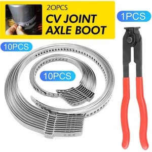 Universal CV Joint Axle Boot Clamp Pliers Tool w/ 20 Crimp Bands For Auto / ATV - Picture 1 of 8