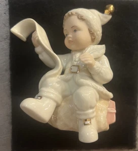 Figura Figura Bebé Nieve Lenox Porcelana Acabado Toques Lista de Papá Noel F-3 - Imagen 1 de 13