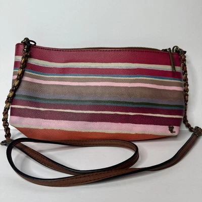 Bolso Bandolera de Vinilo Elliott Lucca Bolso de Hombro a Rayas Pasteles Foto 1 de 4