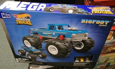 MEGA Hot Wheels Bigfoot Monster Truck Building Toy 538 PCS   - Image 1 of 4