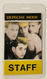 DEPECHE MODE -1985 TOUR BACKSTAGE PASS CONCERT STAFF LAMINATED, OLD&NEW - Picture 1 of 3