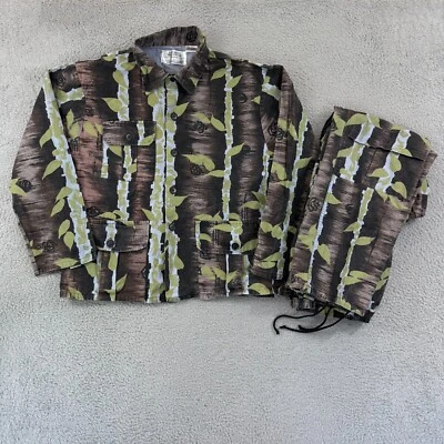 Vintage Gametracker Tree Cover Set Mens L Camouflage Hunting Outdoor Button 80s - Image 1 of 4